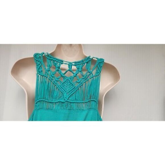 Forever 21 Empire Waistline Sleeveless Green Top Size S/P - Picture 7 of 8